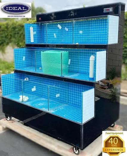 3 tier seafood tanks - crab - lobster - mussels -oysters etc. 9 compartments
