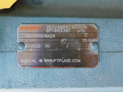 Dodge 6P14H3391/FD145CG16A25 Geared Motor 2HP 1725 RPM In 70 RPM Out 25:0 Ratio New NIB