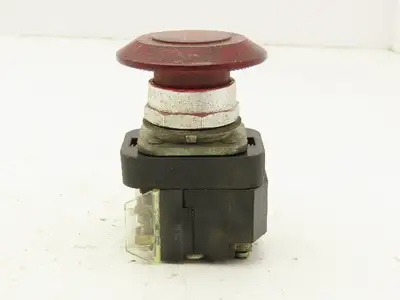 Allen Bradley 800T-FXP16 D4 Red Illuminated Mushroom Push/Pull Button 30mm