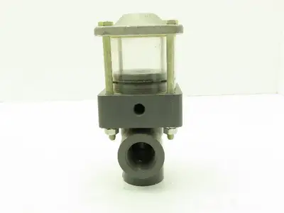 Plast-o-matic D075B 3/4" Shutoff Valve Double Action Pneumatic Controlled
