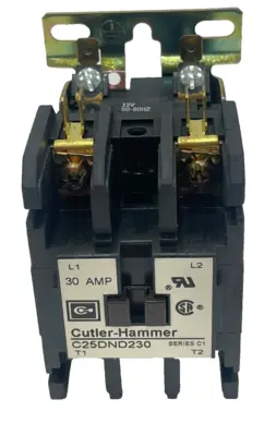 NEW CUTLER HAMMER C25DND230R DEFINITE PURPOSE CONTACTOR 12V 50/60HZ