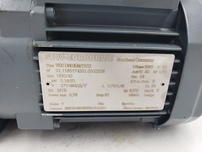 SEW Conveyor Motor W20-DR63M4