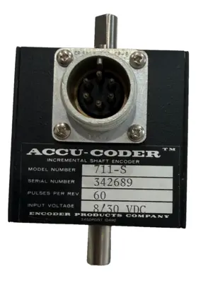 NEW ACCU-CODER 711-S INCREMENTAL SHAFT ENCODER 8/30VDC 60 PULSES PER REV 711S