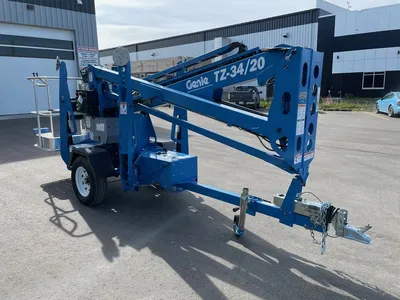 New | in-Stock 2026 GENIE TZ-34/20 TOWABLE ARTICULATING BOOM LIFT Towable Boom Lifts Alberta CA | Adcock Equipment #1418102