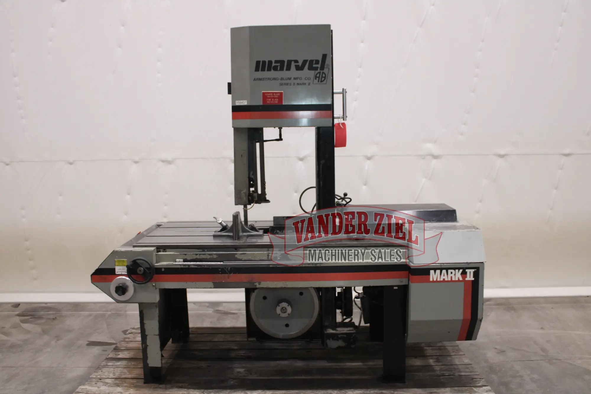 Used MARVEL MANUFACTURING MARK II Vertical Band Saws Michigan US | Vander Ziel Machinery Sales #1302599