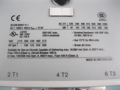 USED Allen-Bradley 100-D300