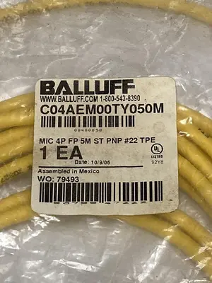 Used BALLUFF C04AEM00TY050M Cable & Wire | Surplus Asset Holdings #1206745