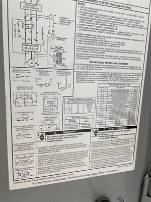 USED SIEMENS THREE PHASE COMBINATION MAGNETIC STARTER