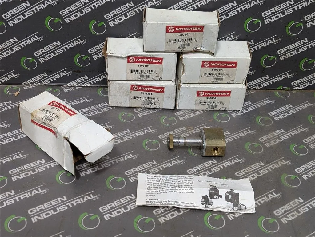 Lot of 6 Norgren 9503301 Solenoid Valve Bodies New NIB