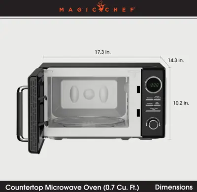 Magic Chef 0.7 CU. FT. RETRO COUNTERTOP COOKING IN BLACK