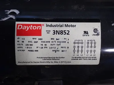 Used DAYTON 3N852 Motors (misc) Ohio US | HGR 24 #968217