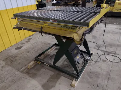 3500 LB X 60" X 48" SOUTHWORTH MODEL #LS4-36 HYDRAULIC SCISSOR LIFT TABLE, 110V SINGLE PHASE: STOCK #20929