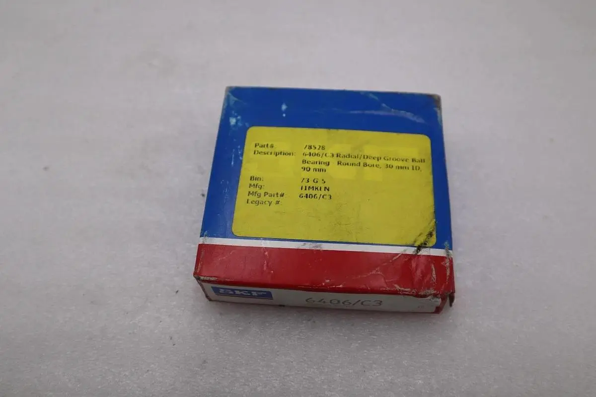 LOT OF 2 -- NEW SKF 6406/C3 Deep Groove Ball Bearing STK L218CC