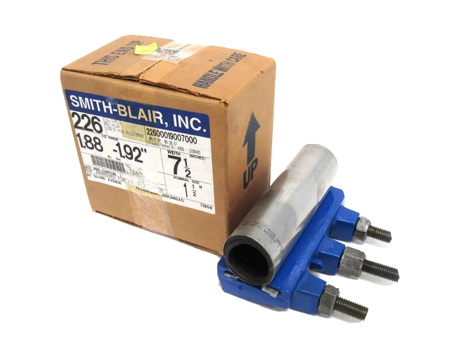 NEW SMITH BLAIR 226 REPAIR CLAMP 1.5"x7.5"
