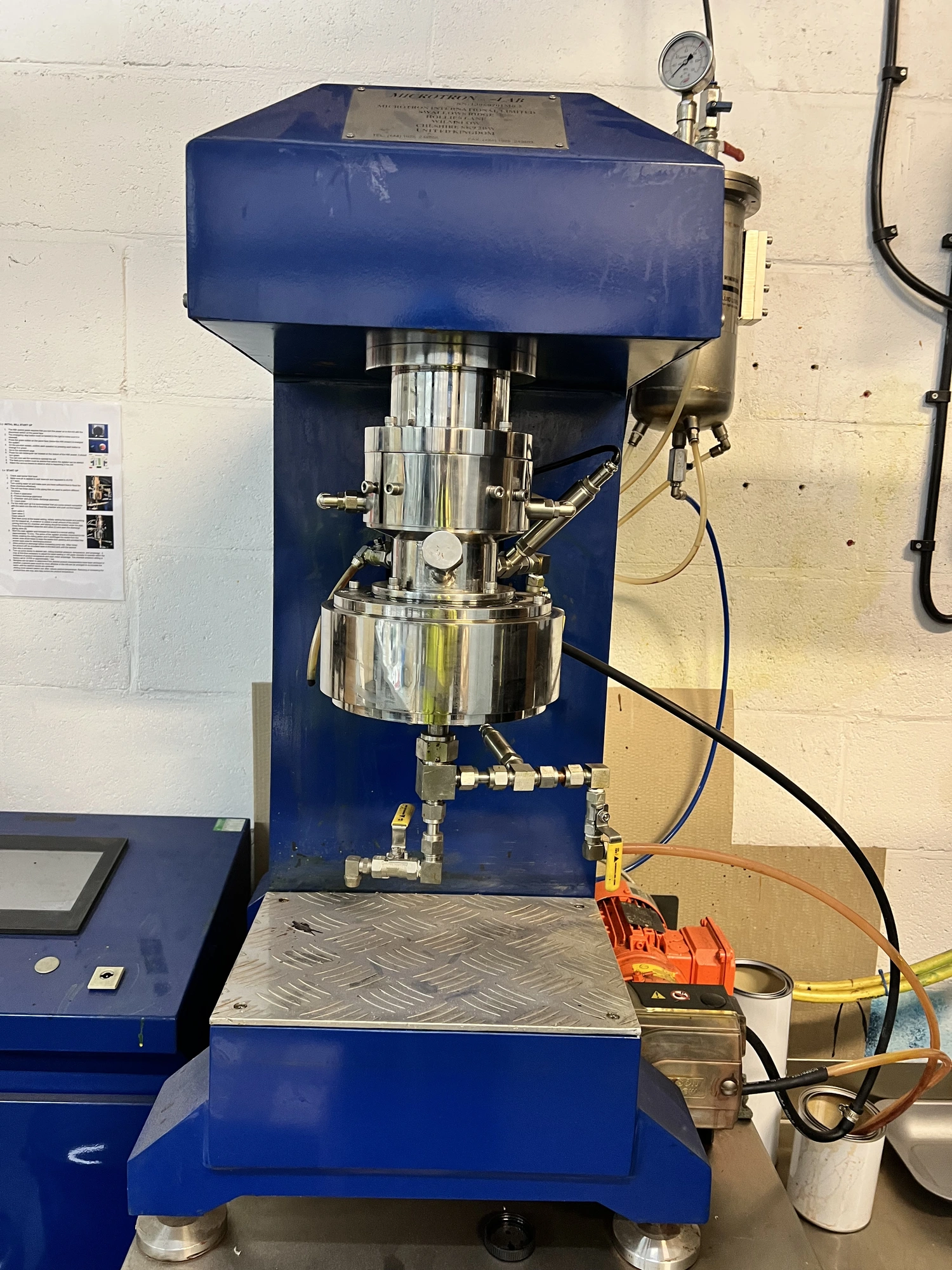 Microtron  S/S JKTD Vertical Bead Mill Type M0.5 3.7kW
