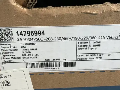 Used NIDEC U3481AC Motors (misc) Ohio US | HGR 24 #1520000