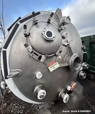 Used DCI 316L Stainless Steel Jacketed Tank 8,500 Liter Vertical Vessel