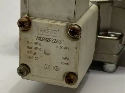 VXD262PZ2AG | SMC  Pilot Operated Solenoid Valve 2-Way 1MPa - Used