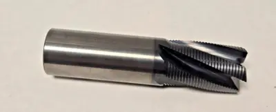 Solid Carbide Rougher End Mill 1" Shank 5 Flutes 4" Length