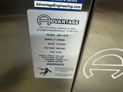 New | in-Stock 2026 ADVANTAGE SRV-1075 Temperature Controls Massachusetts US | Absolute Machinery #1332455