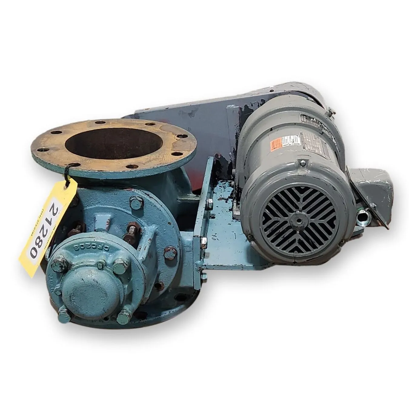 Used 6" Circular Rotary Airlock Valve - Rubber Rotor