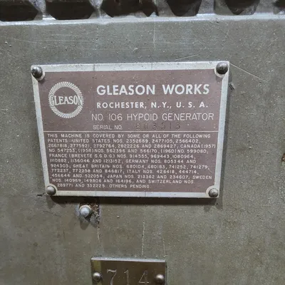 GLEASON 106 BEVEL GEAR GENERATORS SPIRAL | Piselli Enterprises (8)