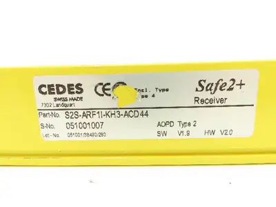 Cedes S2S-ARF1I-KH3-ACD44 Safe2+ Safety Light Curtain Receiver Only 360mm Long