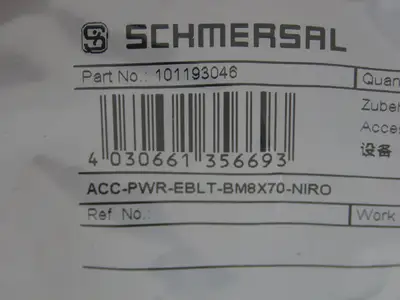 Schmersal ACC-PWR-EBLT-BM8X70-NIRO 8mm Eyebolt & Nut M8x1.25 Thread  Lot of 27