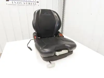 Grammer Forklift Seat Black Vinyl Adjustable Removed From Linde 0015225372