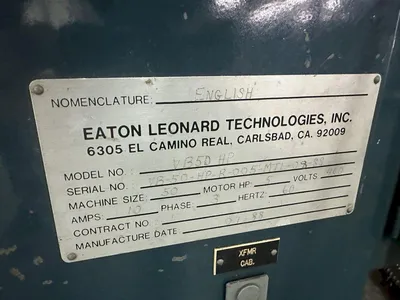 Used 1999 EATON LEONARD VB50HP Pipe, Tube & Bar Benders Georgia US | The Equipment Hub #162968
