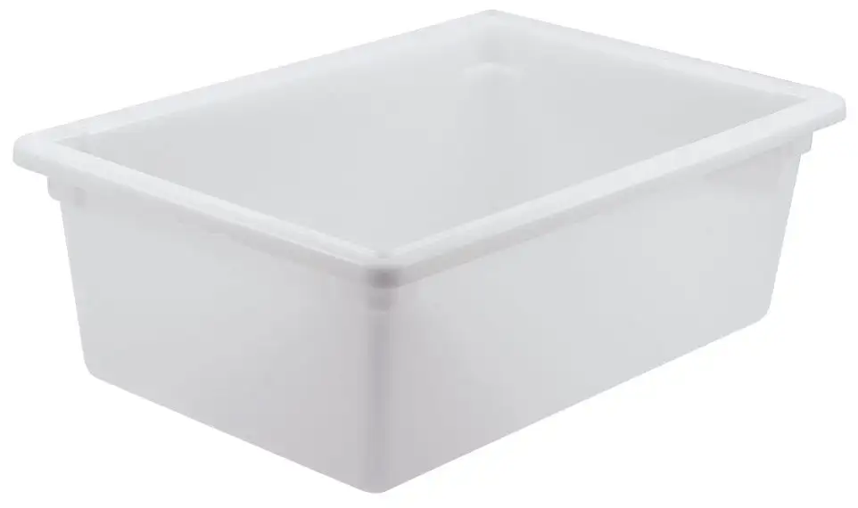 Food Storage Box, 18" x 26" x 9", White, PP (6 Each)