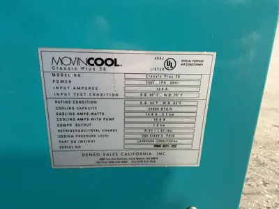 Used MOVINCOOL CLASSIC PLUS 26 Air Conditioning Equipment Ohio US | HGR 24 #1290202