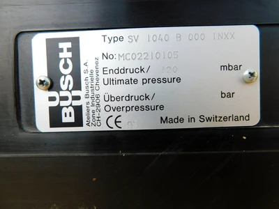 USED BUSCH VACUUM PUMP SV 1040 B 000 INXX