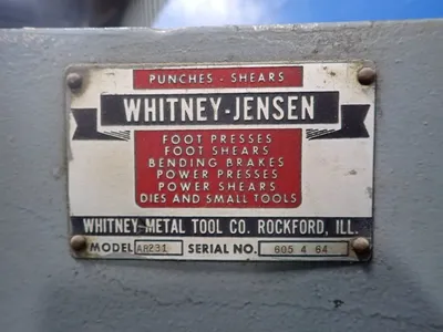 Used WHITNEYJENSEN AR231 O.B.I. Presses Ohio US | HGR 24 #1129912