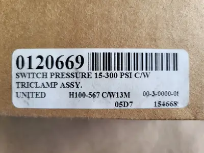 NEW UNITED ELECTRIC CONTROLS H100-567