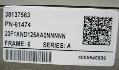 USED Allen-Bradley 20F1AND125AA0NNNNN