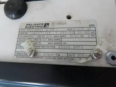 Reliance Electric 803604-SD DCS Power Supply Module Drive 460VAC In 500VDC Out