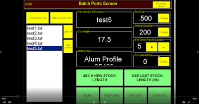 RazorGage APS Automatic Optimizing Upcut Saw System