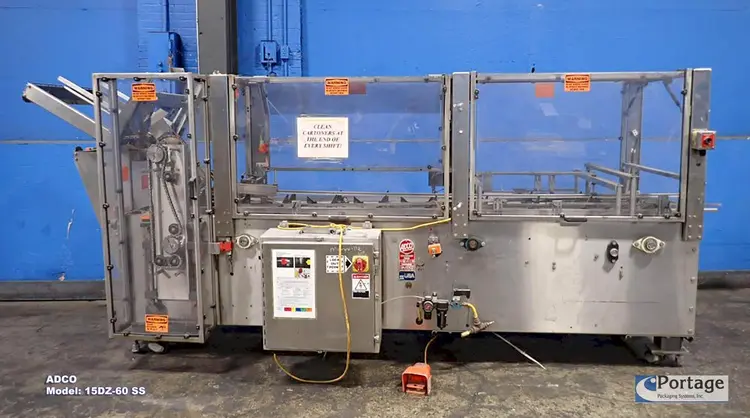 Used ADCO 15DZ-60 SS Cartoner Trisealer - Triseal Carton Closer Ohio US | Portage Packaging Systems, Inc. #394180