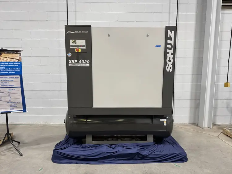 New | in-Stock SCHULZ SRP 4020 FLEX Rotary Screw & Sliding Vane Air Compressors Georgia US | The Equipment Hub #1402441