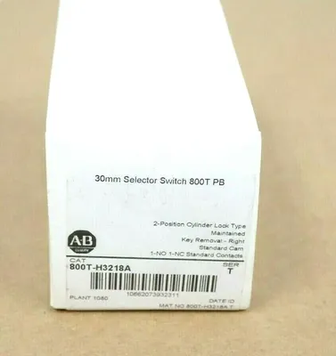 NEW ALLEN BRADLEY 800T-H3218A SER.T 30MM SELECTOR SWITCH 800T PB 800TH3218A