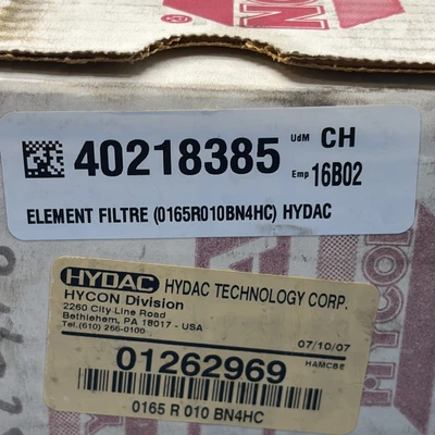 New | in-Stock HYDAC 01262969 Cartridge Filters Indiana US | J&J Industrial Supply #1277323