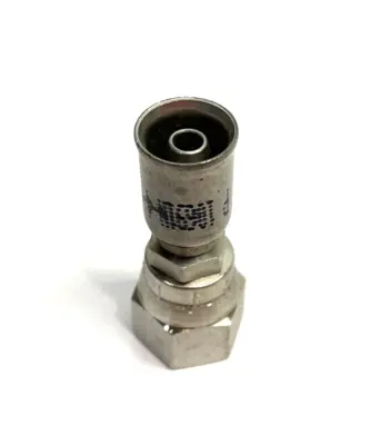 USED PARKER FEMALE SAE (JIC) 37° SWIVEL HOSE FITTING, HOSE TO PORT