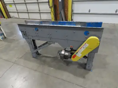 New London Engineering 8"x 5' 6" Plastic Roller Belt Accumulating Conveyor 30FPM