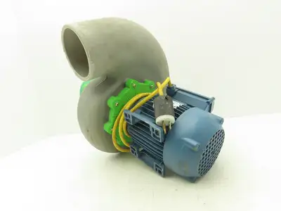 Plastec P15SS6P025 Polypropylene Centrifugal Blower 200 CFM .5Hp 115V 1PH