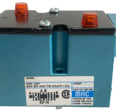NEW MAC VALVES 82A-EC-000-TM-DAAP-1DA SOLENOID VALVE 82AEC000TMDAAP1DA