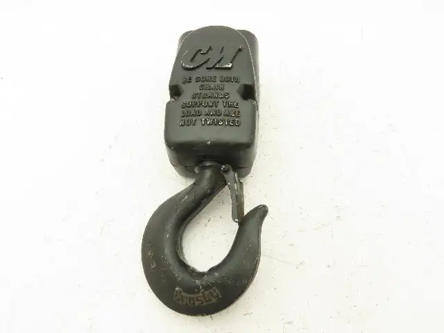 CM Lodestar 2 Ton Lower Hook Block Assembly Double Chain Black 627-860