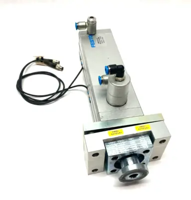 USED FESTO COMPACT CYLINDER W/ CLAMPING UNIT 548210