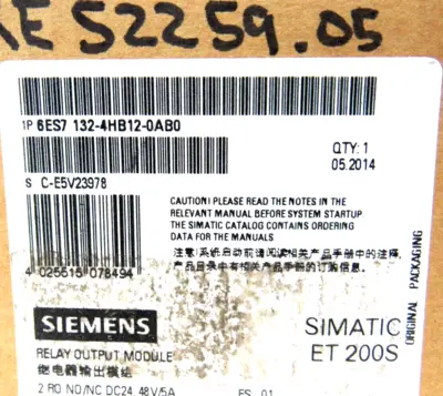 NEW SIEMENS 6ES7 132-4HB12-0AB0 OUTPUT MODULES 6ES71324HB120AB0