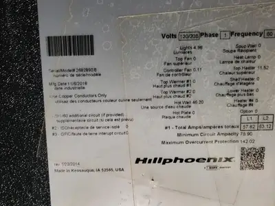USED 2018 HILLPHOENIX SB310HOT